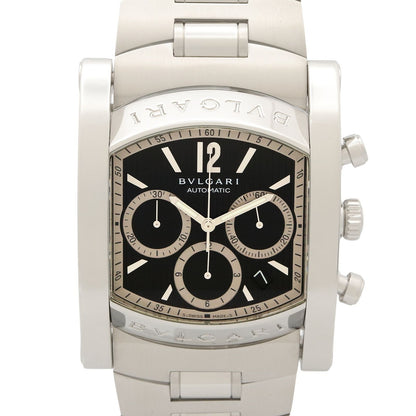 Bvlgari Watch Assioma Chrono Black Stainless Steel