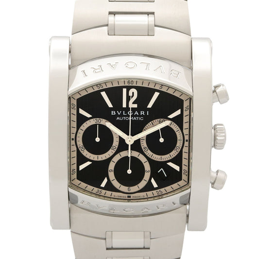 Bvlgari Watch Assioma Chrono Black Stainless Steel