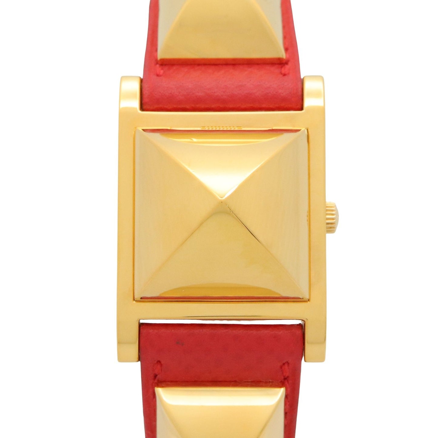 Hermes Watch Medallion White Leather Medal