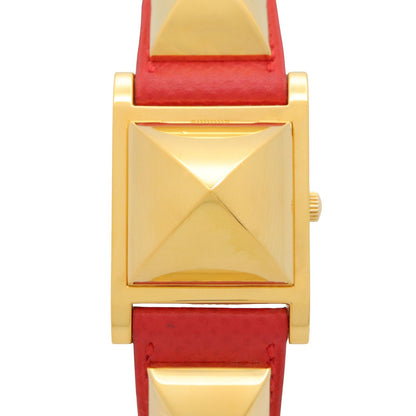 Hermes Watch Medallion White Leather Medal