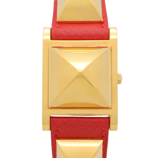 Hermes Watch Medallion White Leather Medal