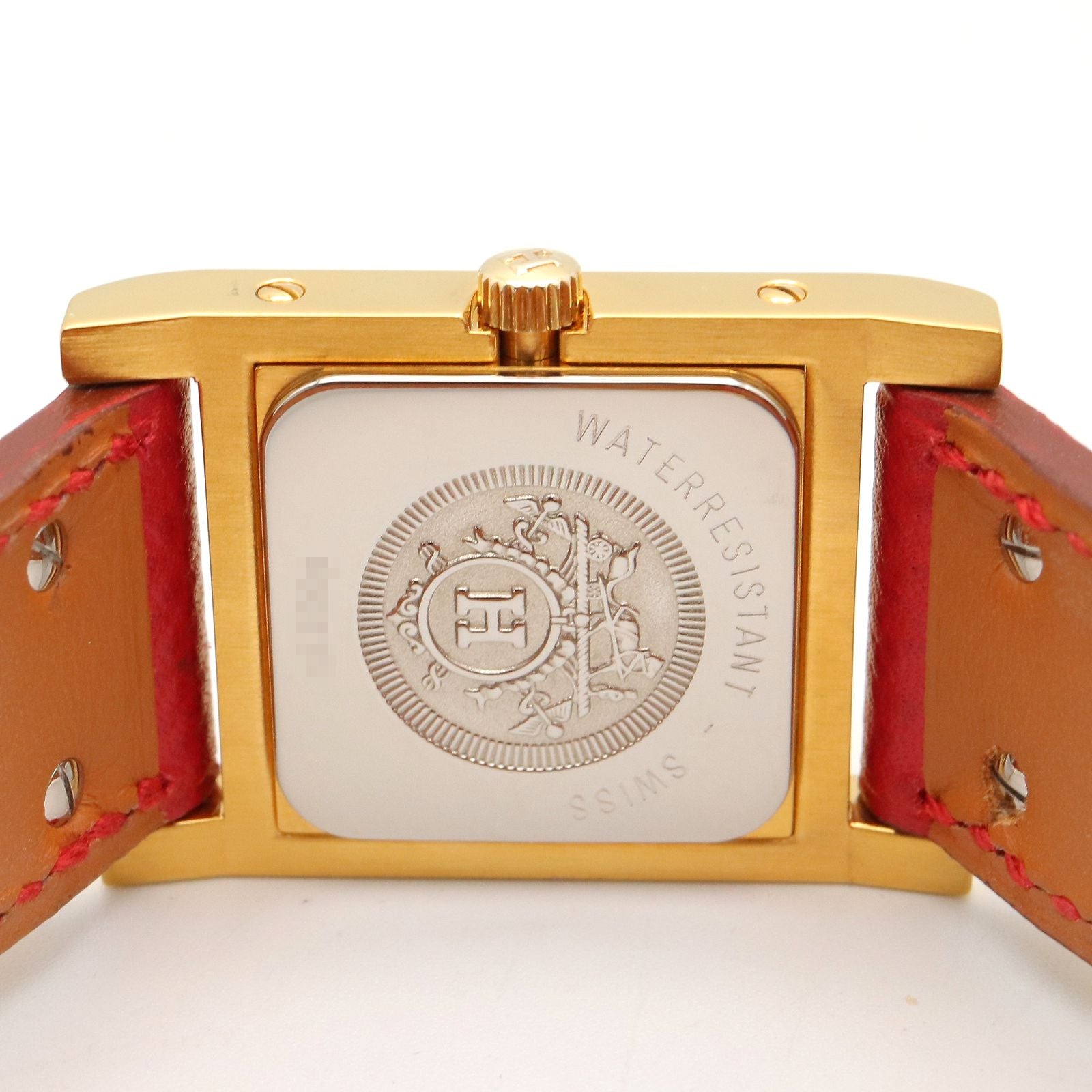 Hermes Watch Medallion White Leather Medal — view 6
