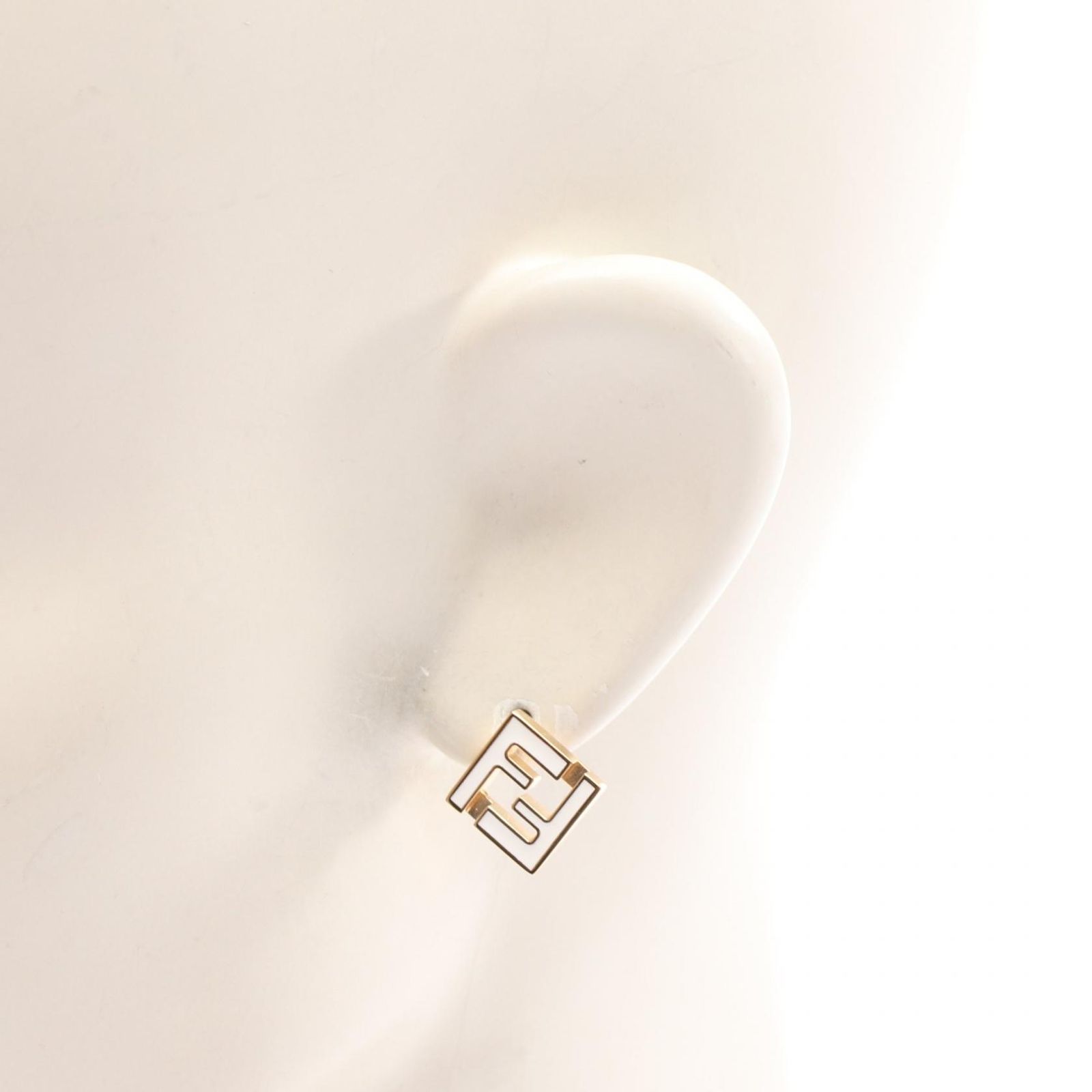 Fendi Earrings Forever Gold White — view 4
