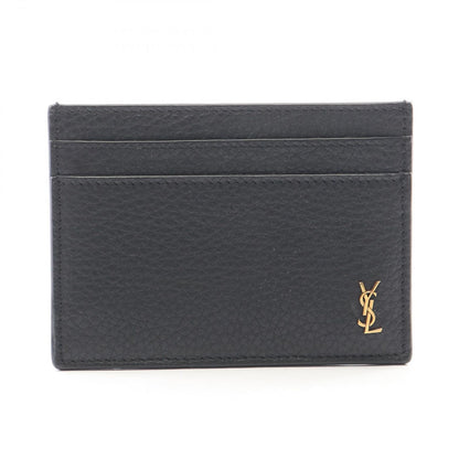 Saint Laurent Paris Card Case Tiny Cassandra Black Leather Holder