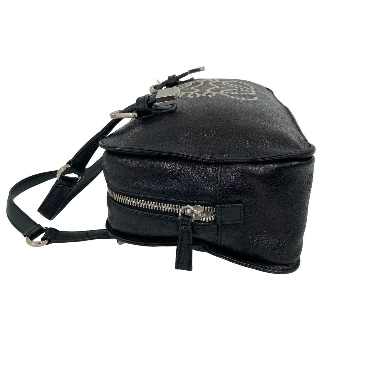 Loewe Anagram Studs Logo Leather Mini Tote Boston Bag Black — view 5