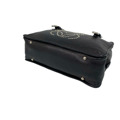 Loewe Anagram Studs Logo Leather Mini Tote Boston Bag Black — view 8