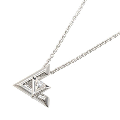 Louis Vuitton Necklace Pendentif GM Diamond 48.5 58.5 cm 18k White Gold