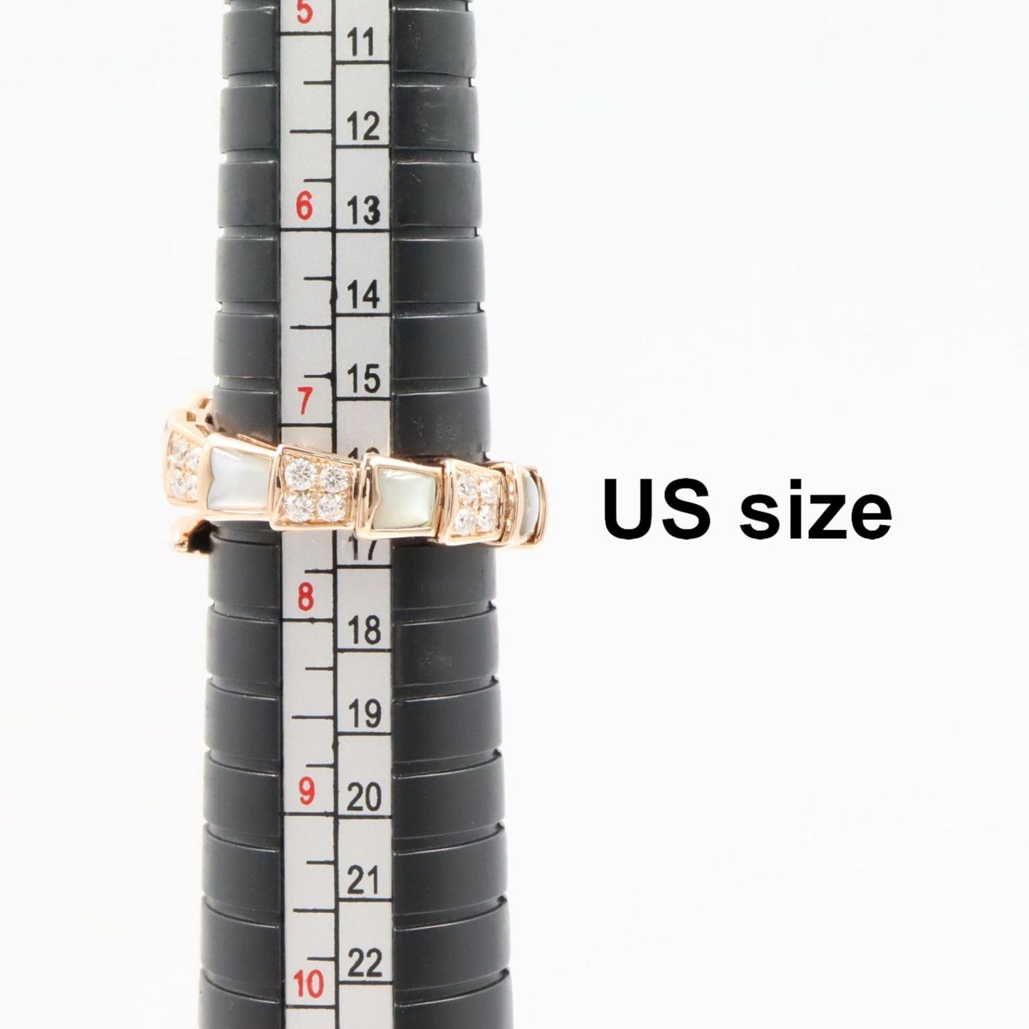 Bvlgari Ring Serpenti Mother of Pearl Diamond 18k Pink Gold — view 6
