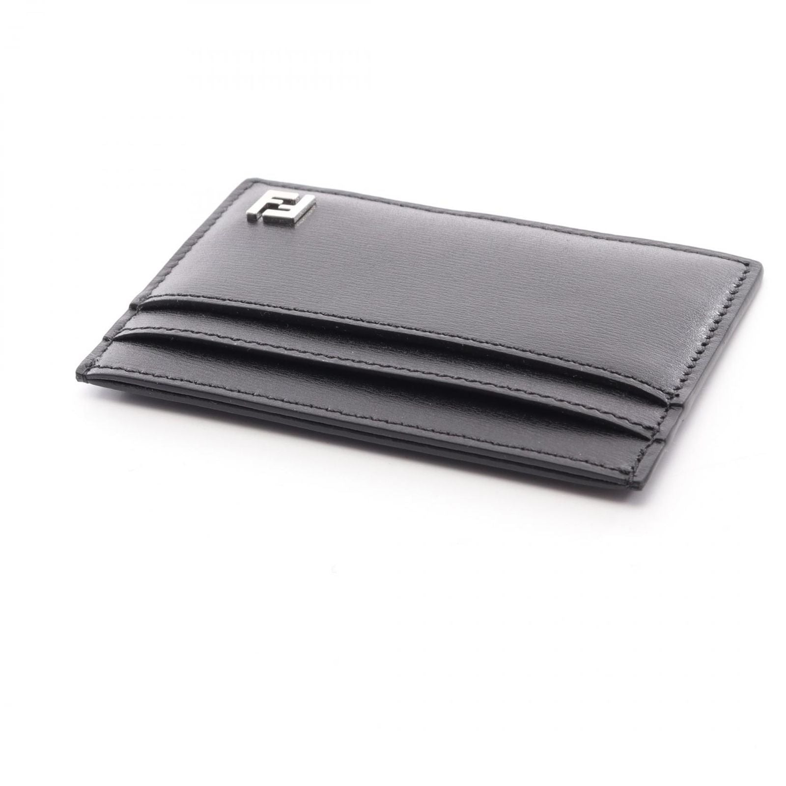 Fendi Card Case FF Squared Black Leather — view 3