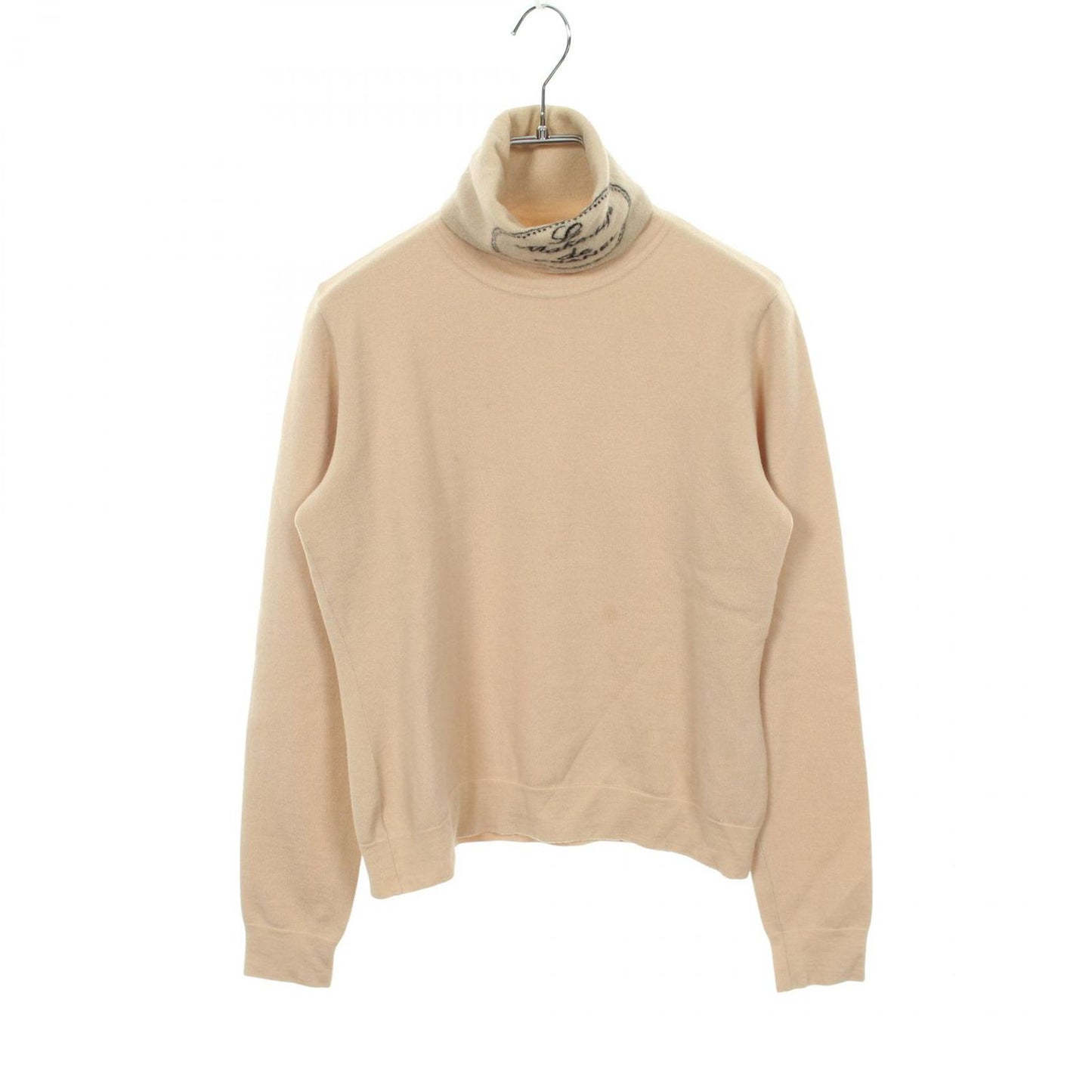 Chanel Knit le Make Up de Turtleneck Beige Cashmere Sweater