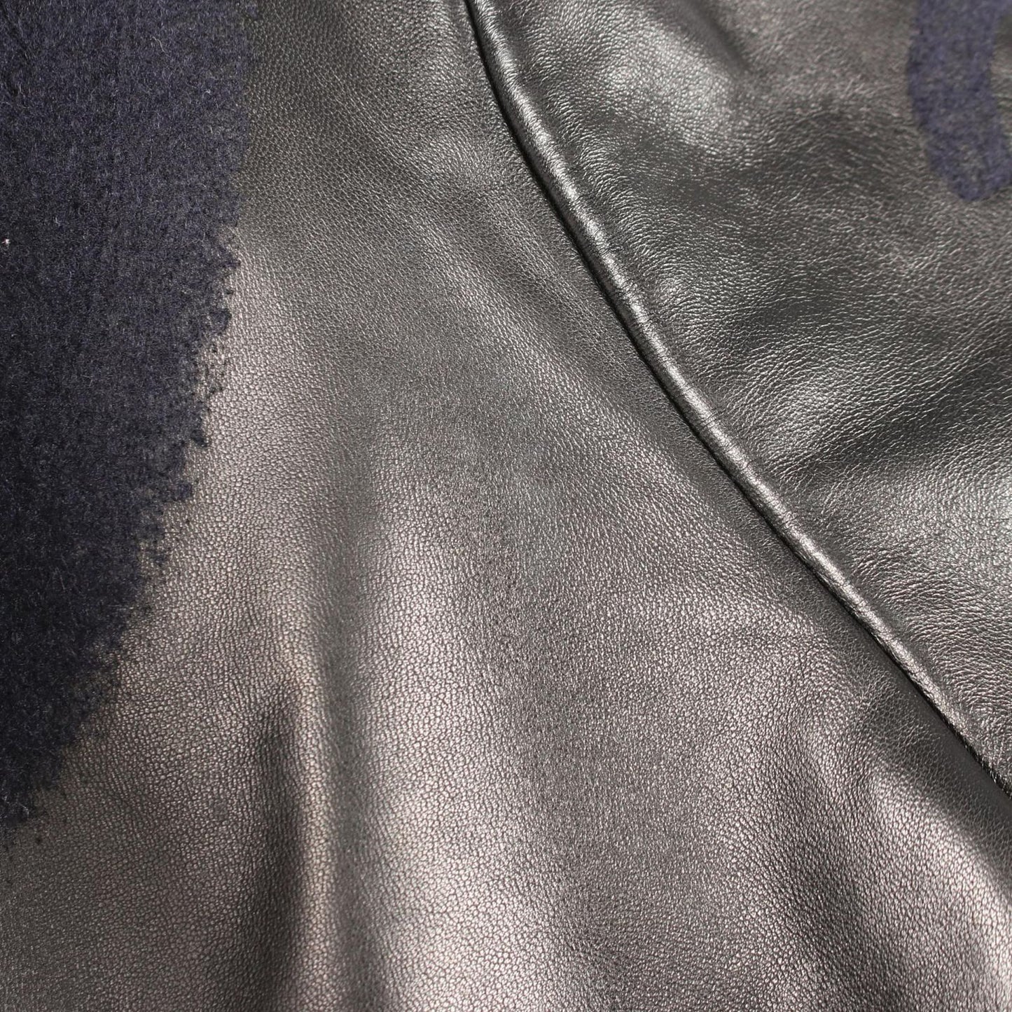 Chanel CC Logo Leather Trim Knit Wool Jacket — view 7