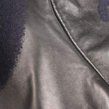 Chanel CC Logo Leather Trim Knit Wool Jacket — view 7