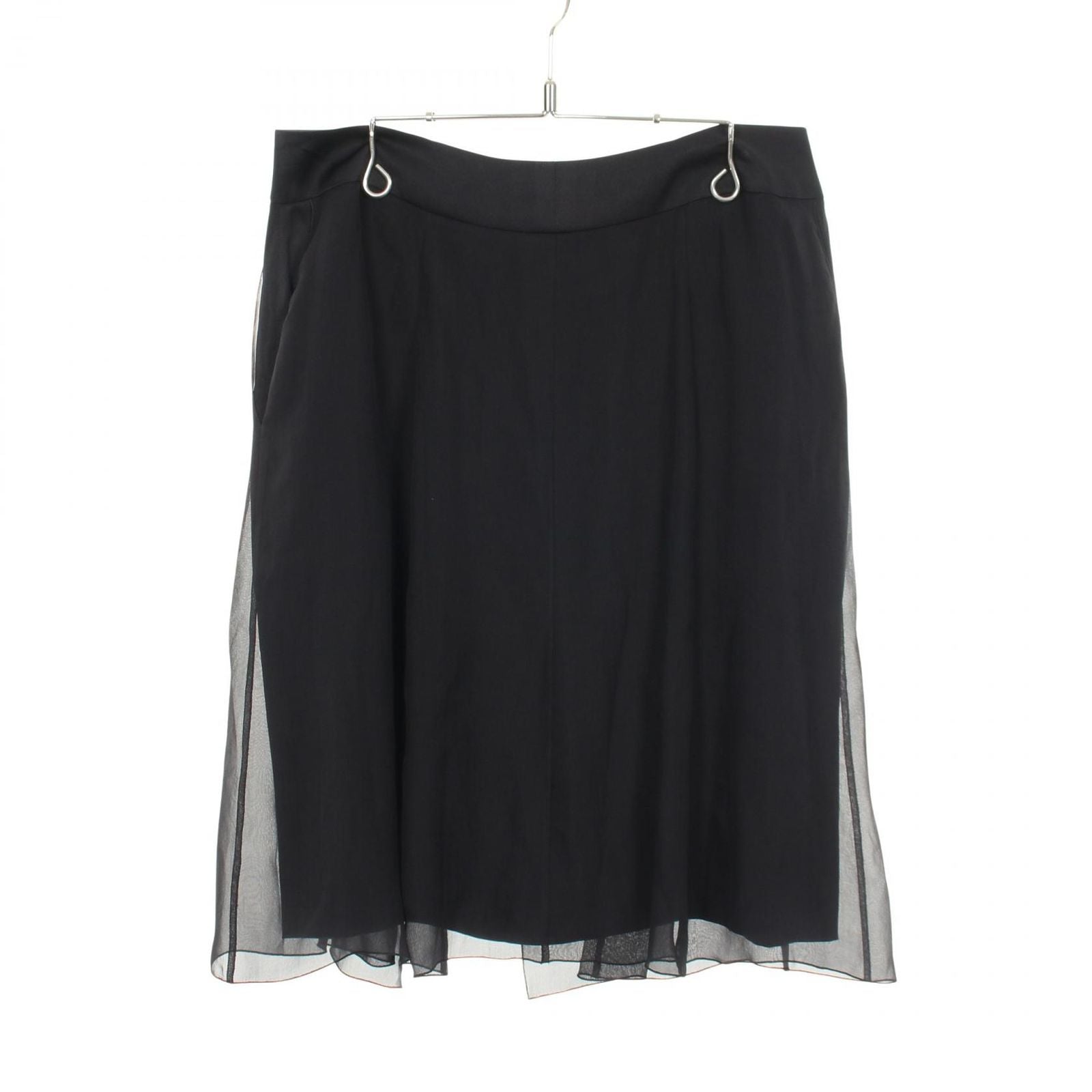 Chanel Skirt CC Logo Button Silk — view 2