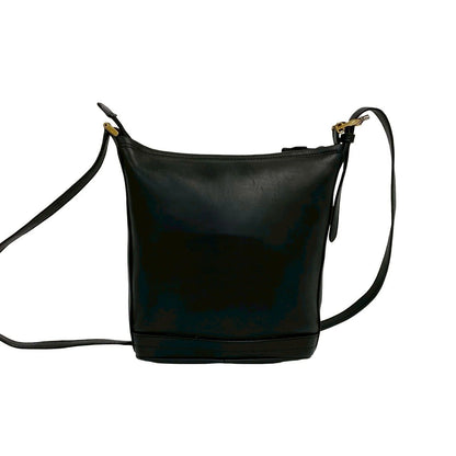 Gucci Vintage GG Logo Leather Shoulder Bag Crossbody Pochette Black — view 3