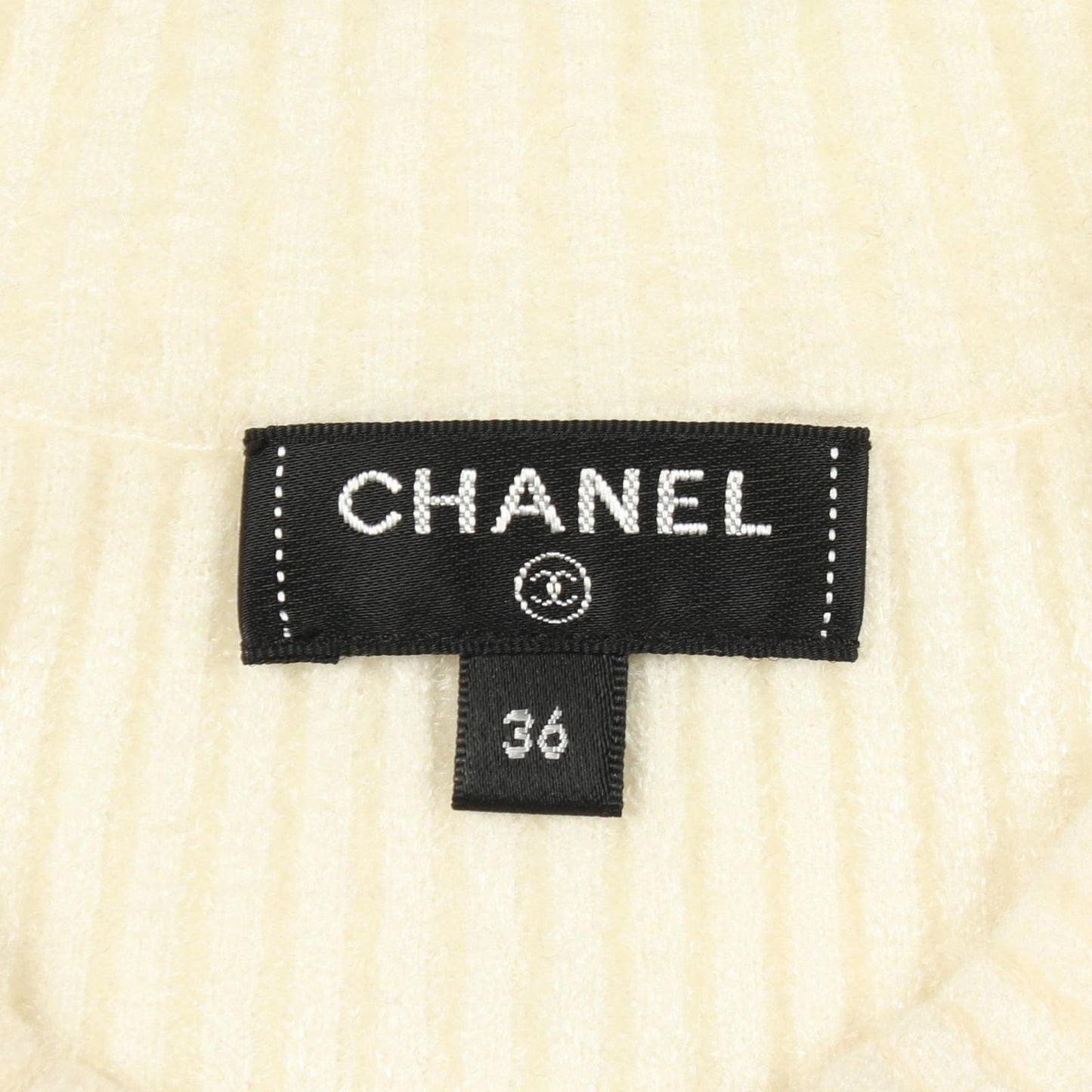 Chanel Dress CC Logo Button Switch Wool — view 3