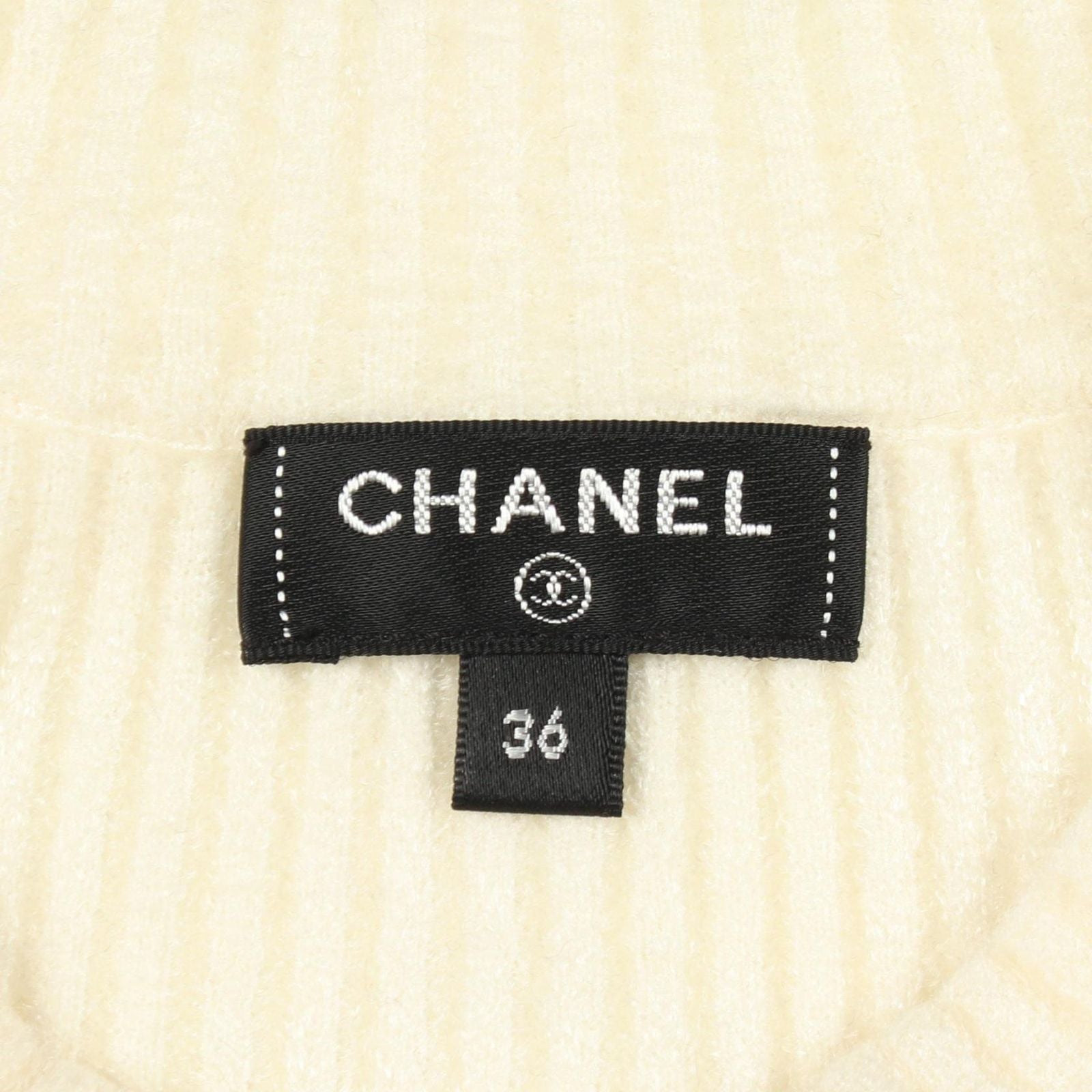 Chanel Dress CC Logo Button Switch Wool — view 3