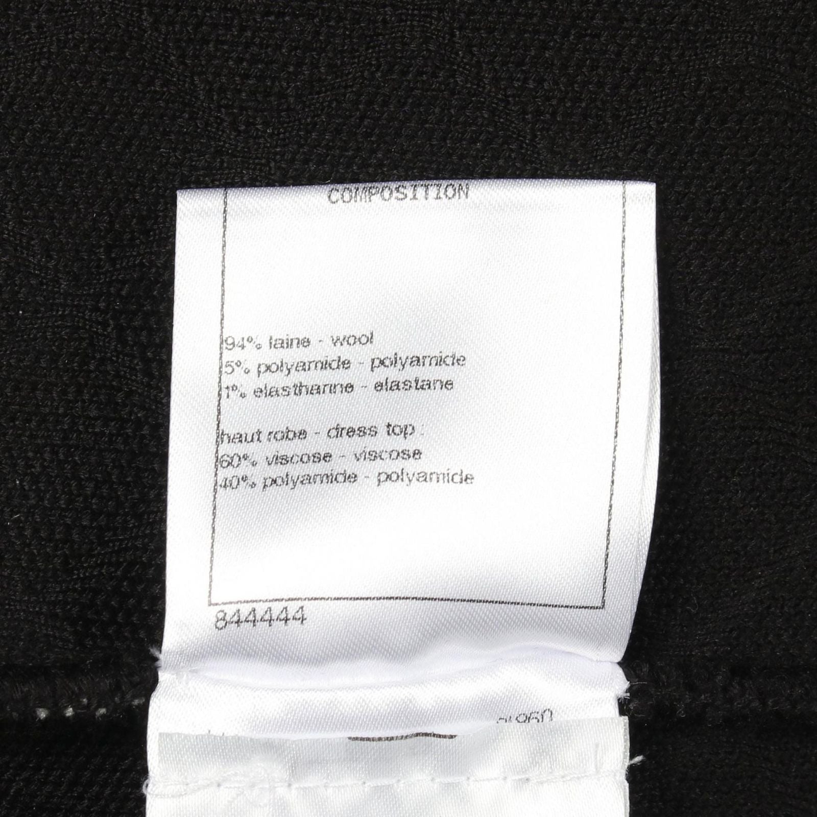 Chanel Dress CC Logo Button Switch Wool — view 4