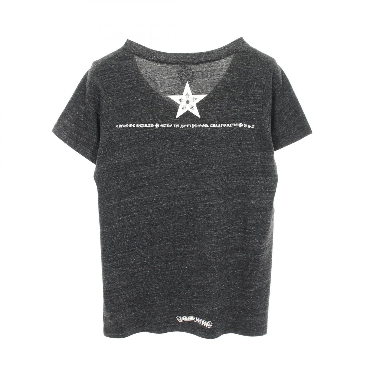 Chrome Hearts Short Sleeve T-Shirt Star Print Neck Black Cotton — view 2