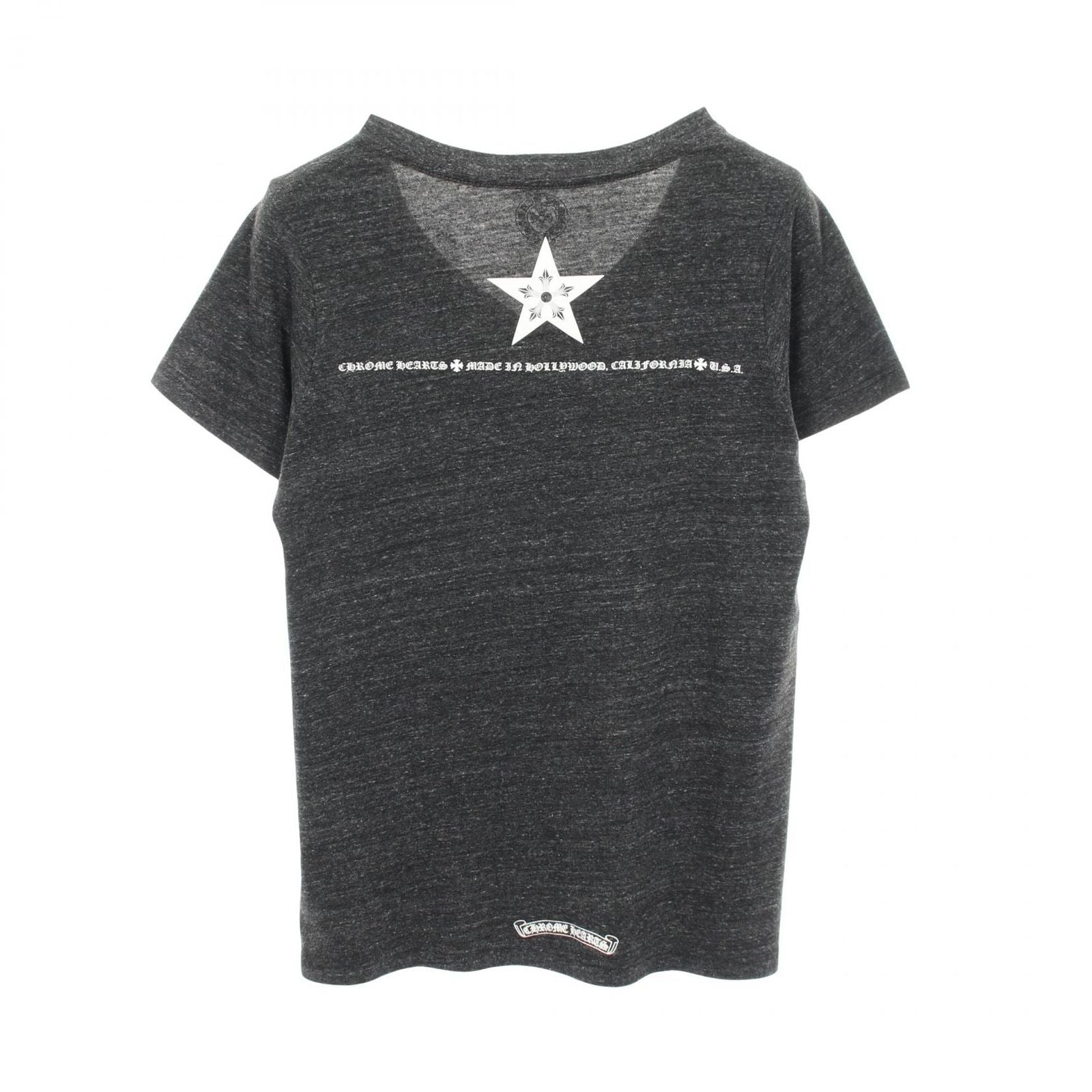 Chrome Hearts Short Sleeve T-Shirt Star Print Neck Black Cotton — view 2