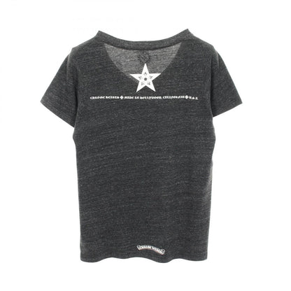 Chrome Hearts Short Sleeve T-Shirt Star Print Neck Black Cotton — view 2