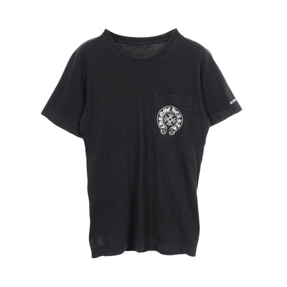 Chrome Hearts Short Sleeve T-Shirt Horse Shoe Scroll Label Black Cotton
