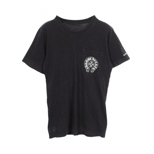 Chrome Hearts Short Sleeve T-Shirt Horse Shoe Scroll Label Black Cotton