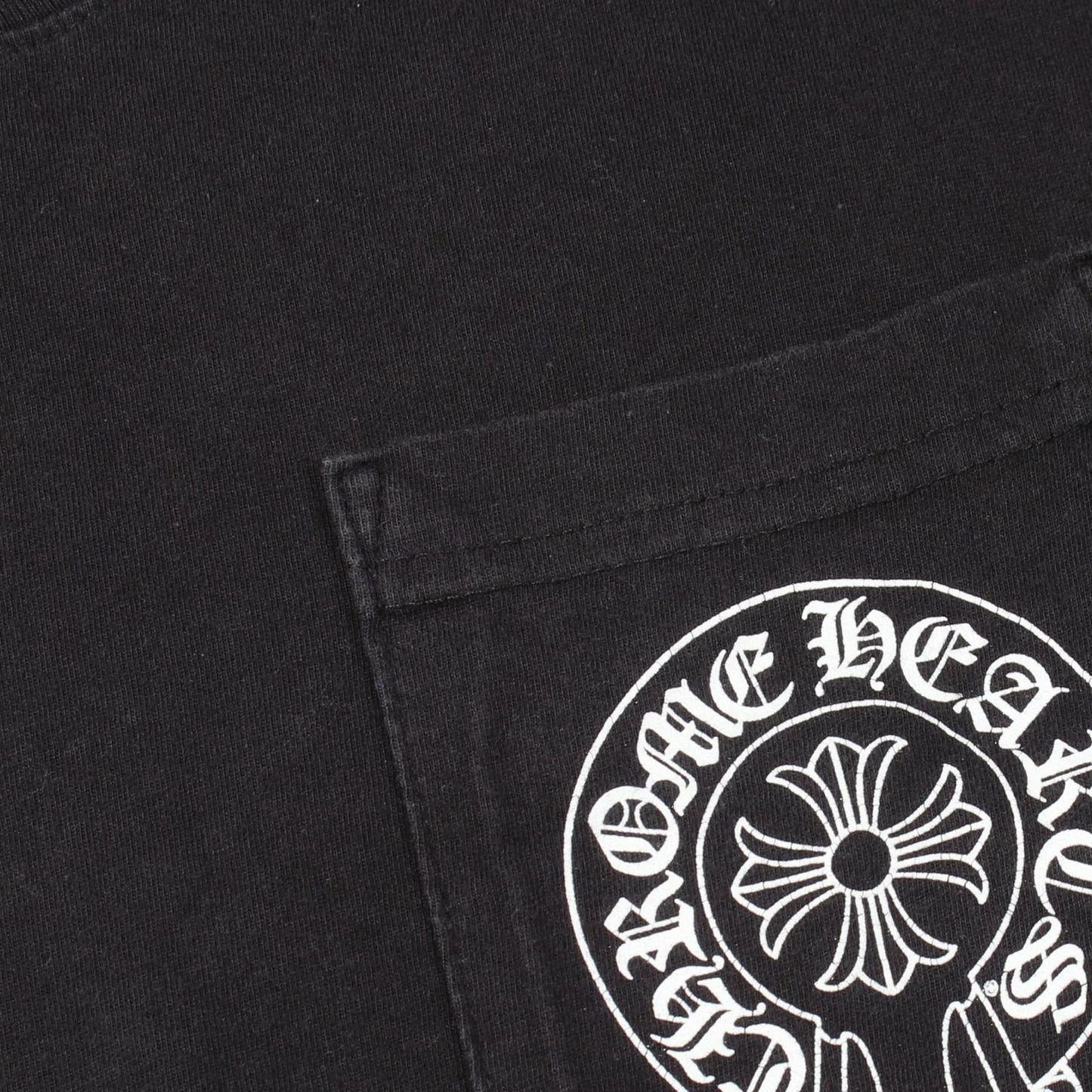 Chrome Hearts Short Sleeve T-Shirt Horse Shoe Scroll Label Black Cotton — view 8