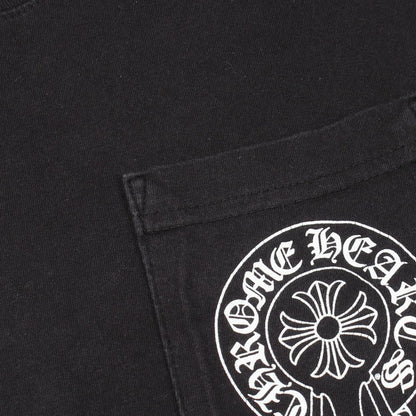 Chrome Hearts Short Sleeve T-Shirt Horse Shoe Scroll Label Black Cotton — view 8