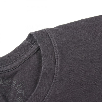 Chrome Hearts Short Sleeve T-Shirt Horse Shoe Scroll Label Black Cotton — view 7