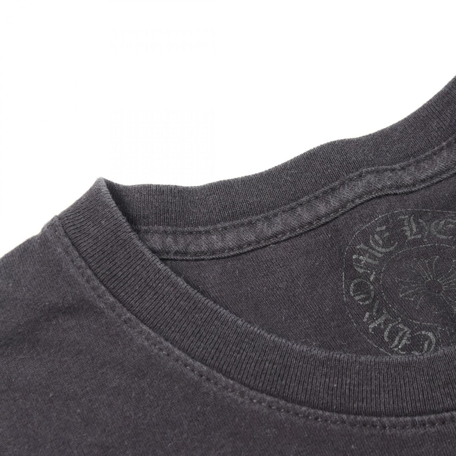 Chrome Hearts Short Sleeve T-Shirt Horse Shoe Scroll Label Black Cotton — view 6