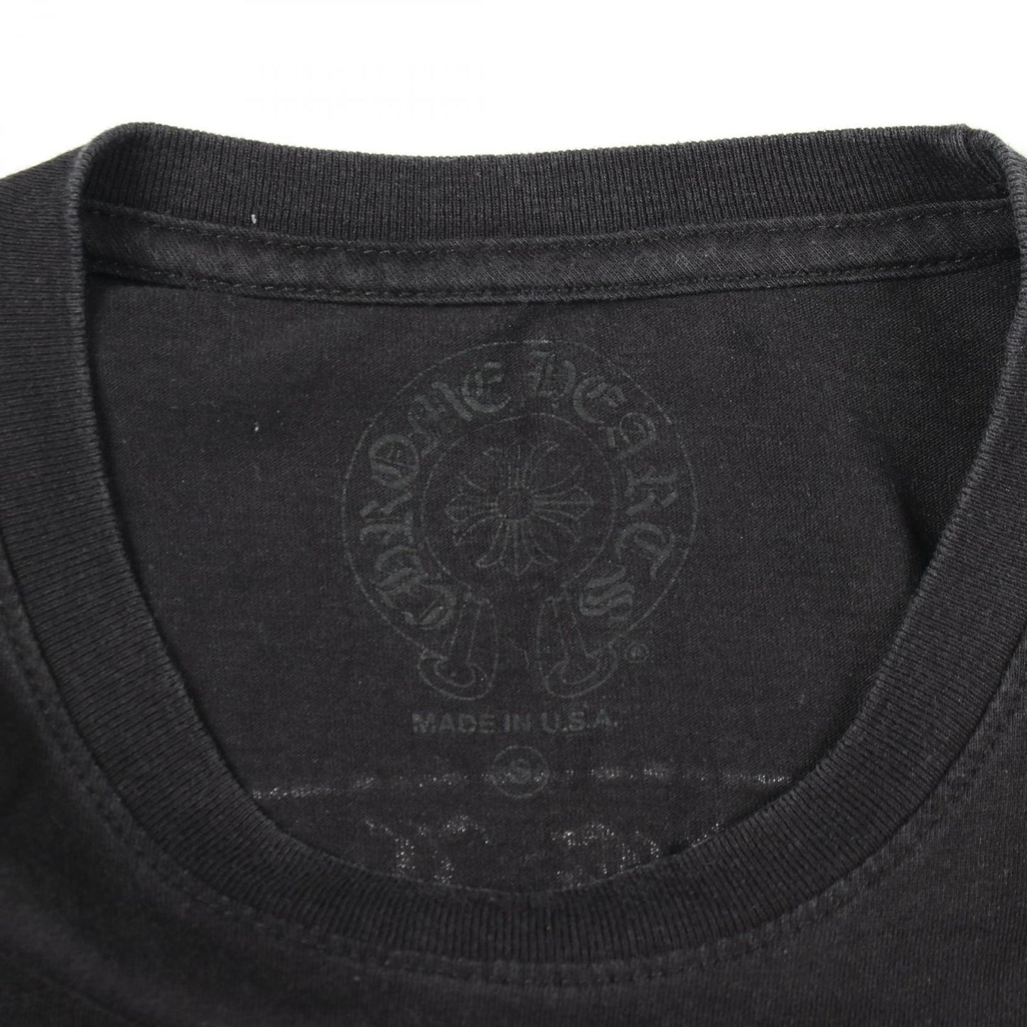 Chrome Hearts Short Sleeve T-Shirt Scroll Label Black Cotton — view 3