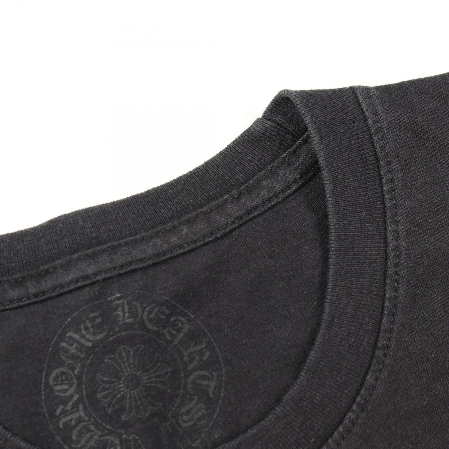 Chrome Hearts Short Sleeve T-Shirt Scroll Label Black Cotton — view 6