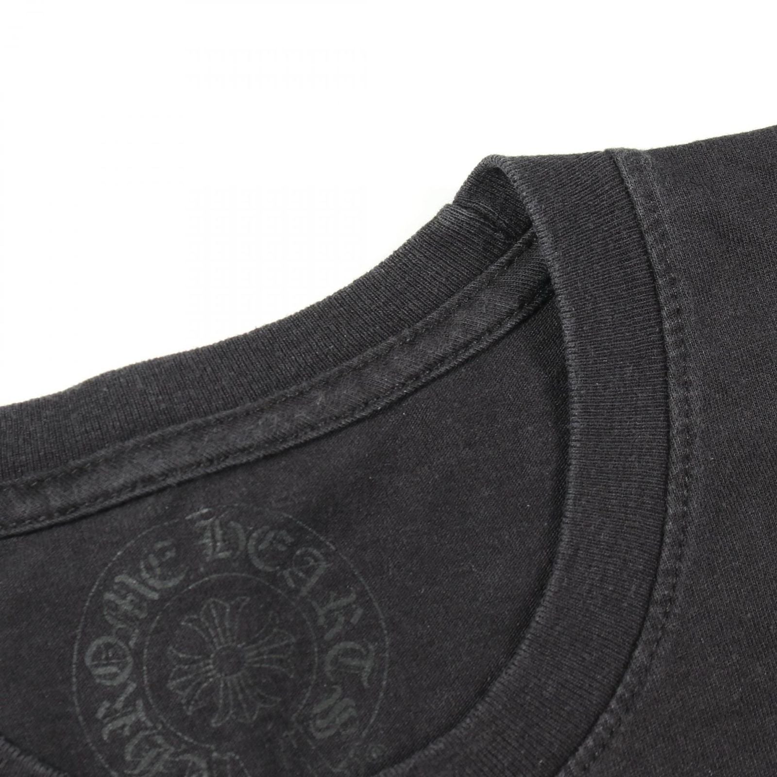 Chrome Hearts Short Sleeve T-Shirt Scroll Label Black Cotton — view 6