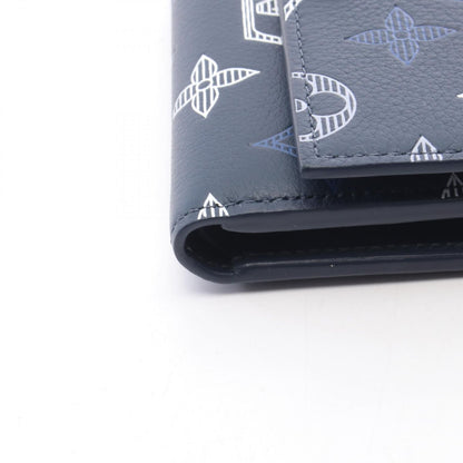 Louis Vuitton Trifold Wallet Victor Blue Navy Leather — view 8