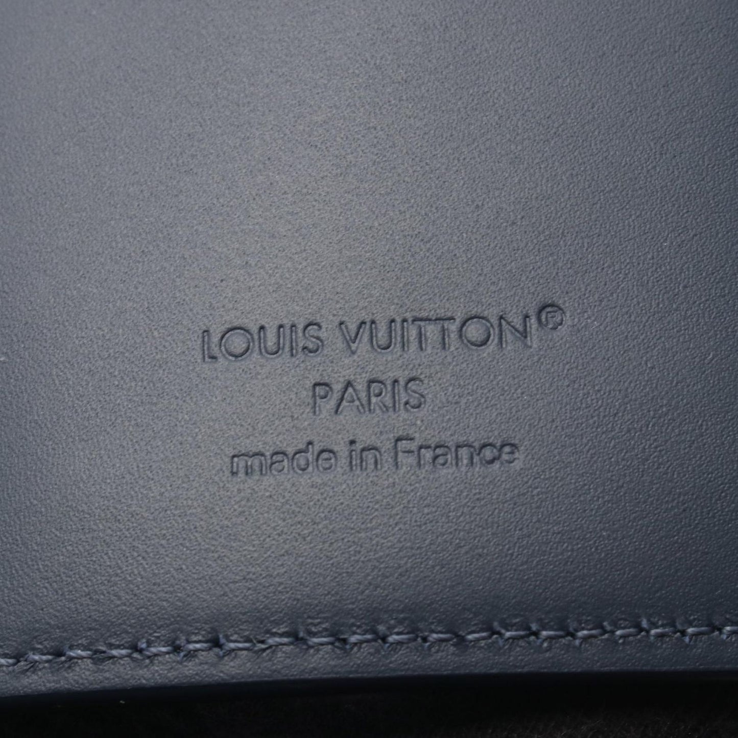Louis Vuitton Trifold Wallet Victor Blue Navy Leather — view 5