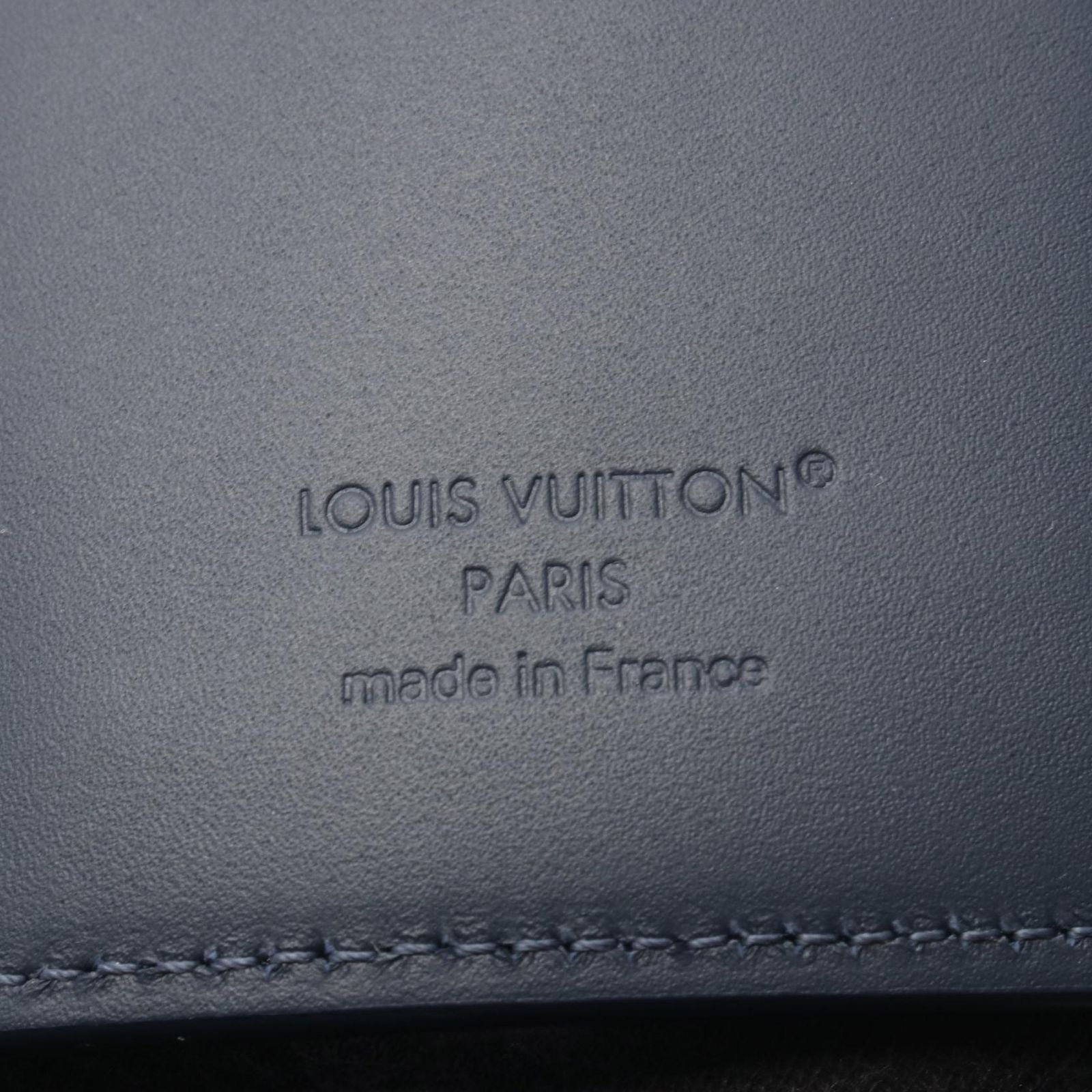 Louis Vuitton Trifold Wallet Victor Blue Navy Leather — view 5