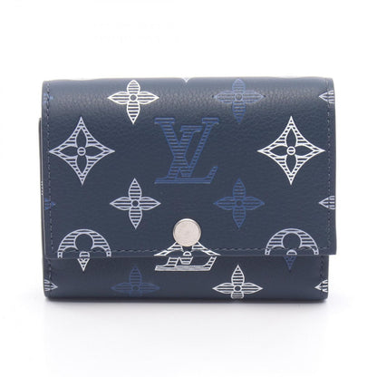 Louis Vuitton Trifold Wallet Victor Blue Navy Leather