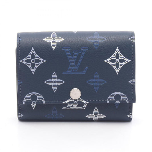 Louis Vuitton Trifold Wallet Victor Blue Navy Leather