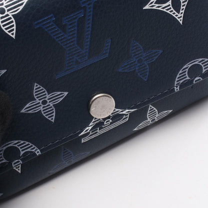 Louis Vuitton Trifold Wallet Victor Blue Navy Leather — view 7