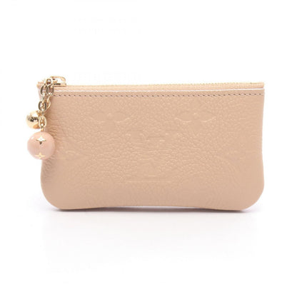 Louis Vuitton Coin Case Pochette Cles with Key Ring Hazelnut Brown Leather
