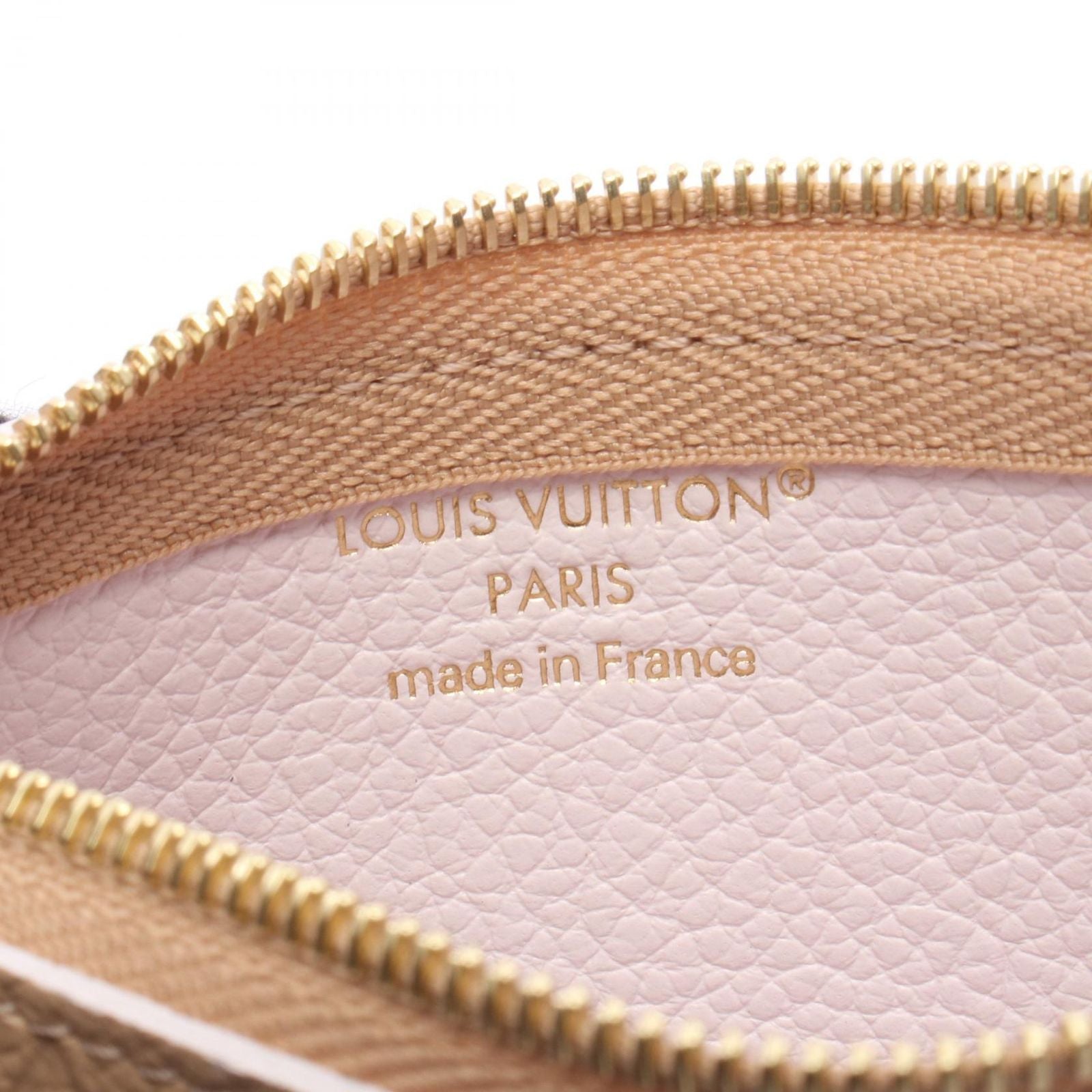 Louis Vuitton Coin Case Pochette Cles with Key Ring Hazelnut Brown Leather — view 4