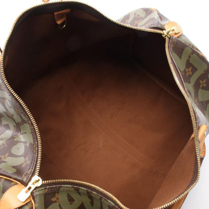 Louis Vuitton Boston Bag Keepall 50 Bag Khaki Canvas Leather — view 3