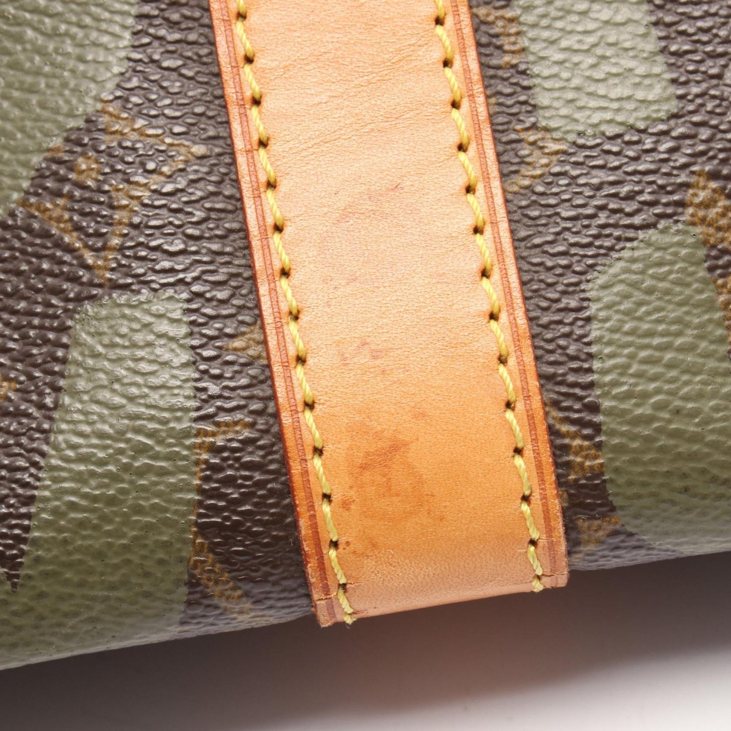 Louis Vuitton Boston Bag Keepall 50 Bag Khaki Canvas Leather — view 6