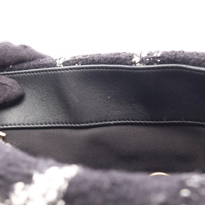 Chanel Shoulder Bag 19 Dizeneuf Quilted 2-Way Black White Fabric Leather 19 — view 6
