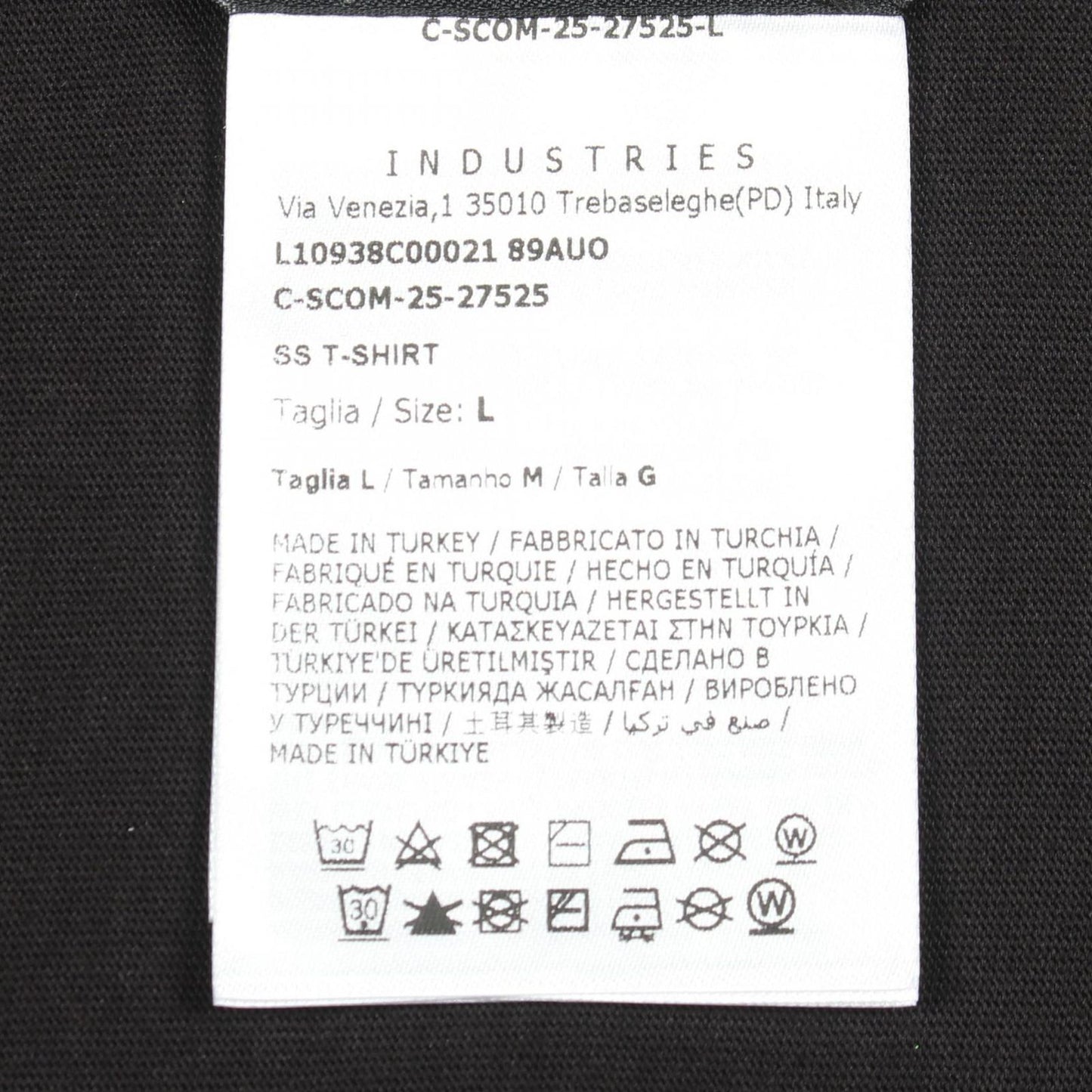 Moncler Short Sleeve T-Shirt SS Logo Embroidery Crew Neck Black Cotton — view 5