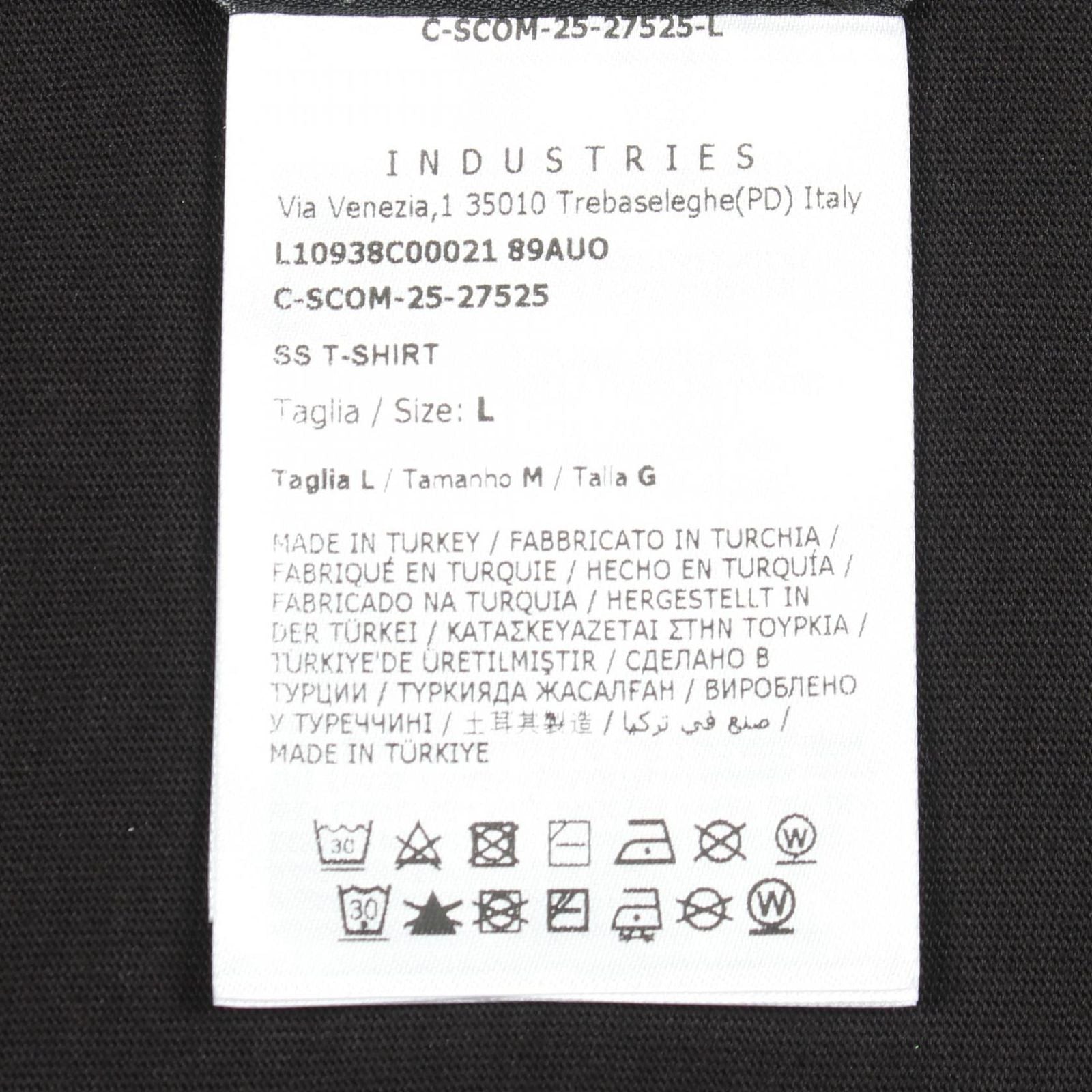 Moncler Short Sleeve T-Shirt SS Logo Embroidery Crew Neck Black Cotton — view 5