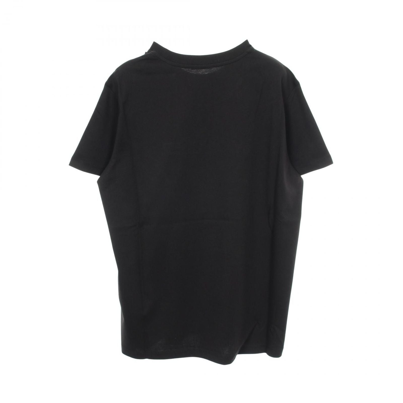 Moncler Short Sleeve T-Shirt SS Logo Embroidery Crew Neck Black Cotton — view 2