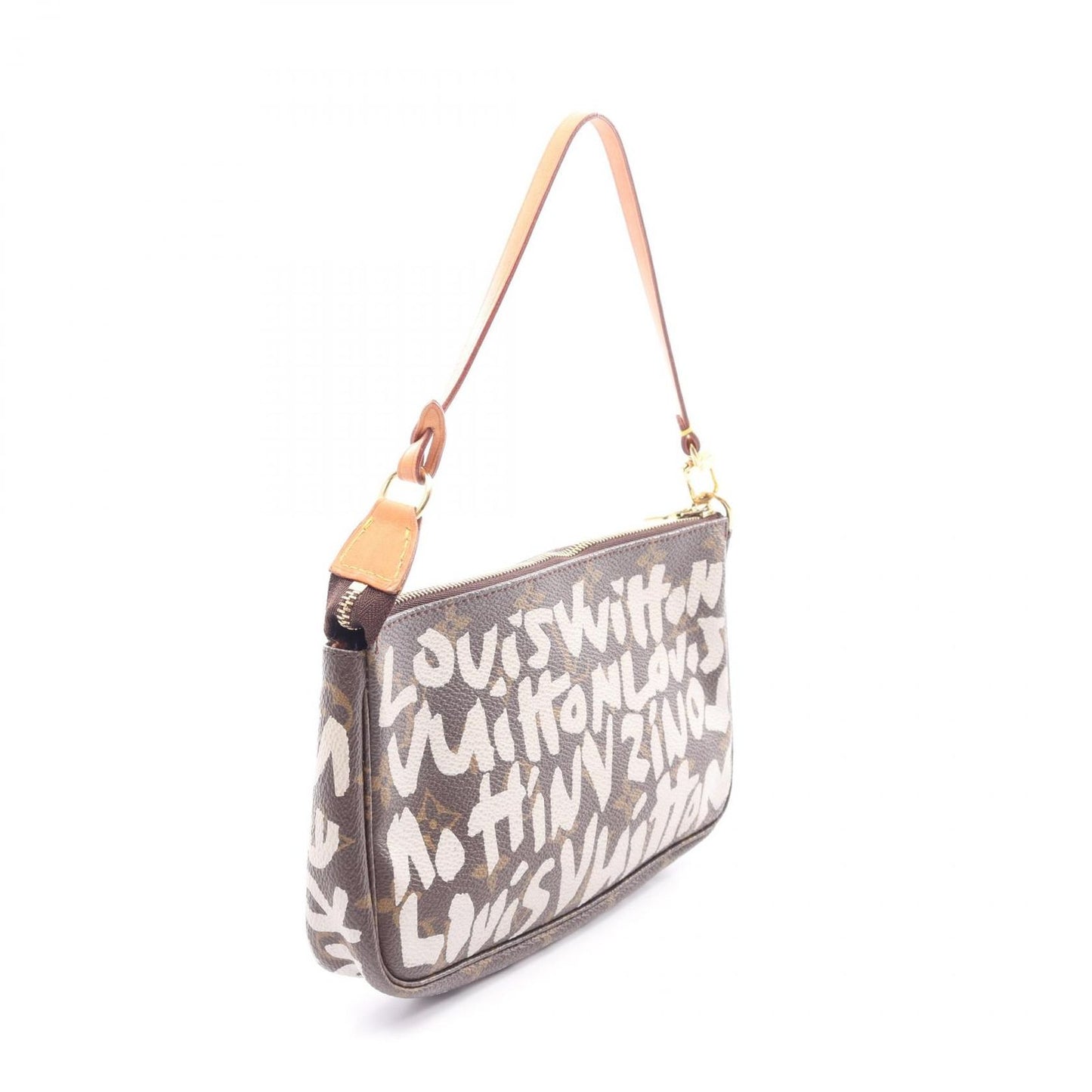 Louis Vuitton Handbag Pochette Argent Canvas Leather — view 2