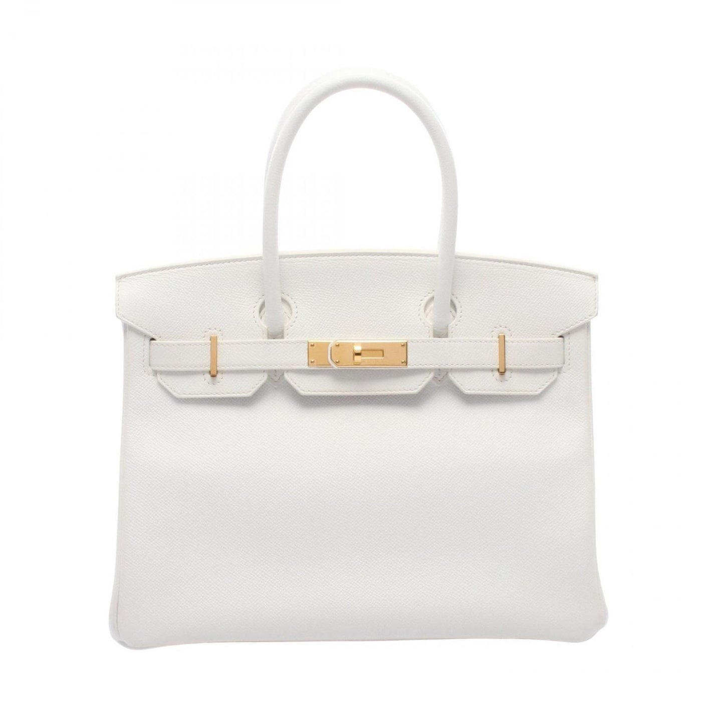 Hermes Handbag Birkin 30 White Leather Calf