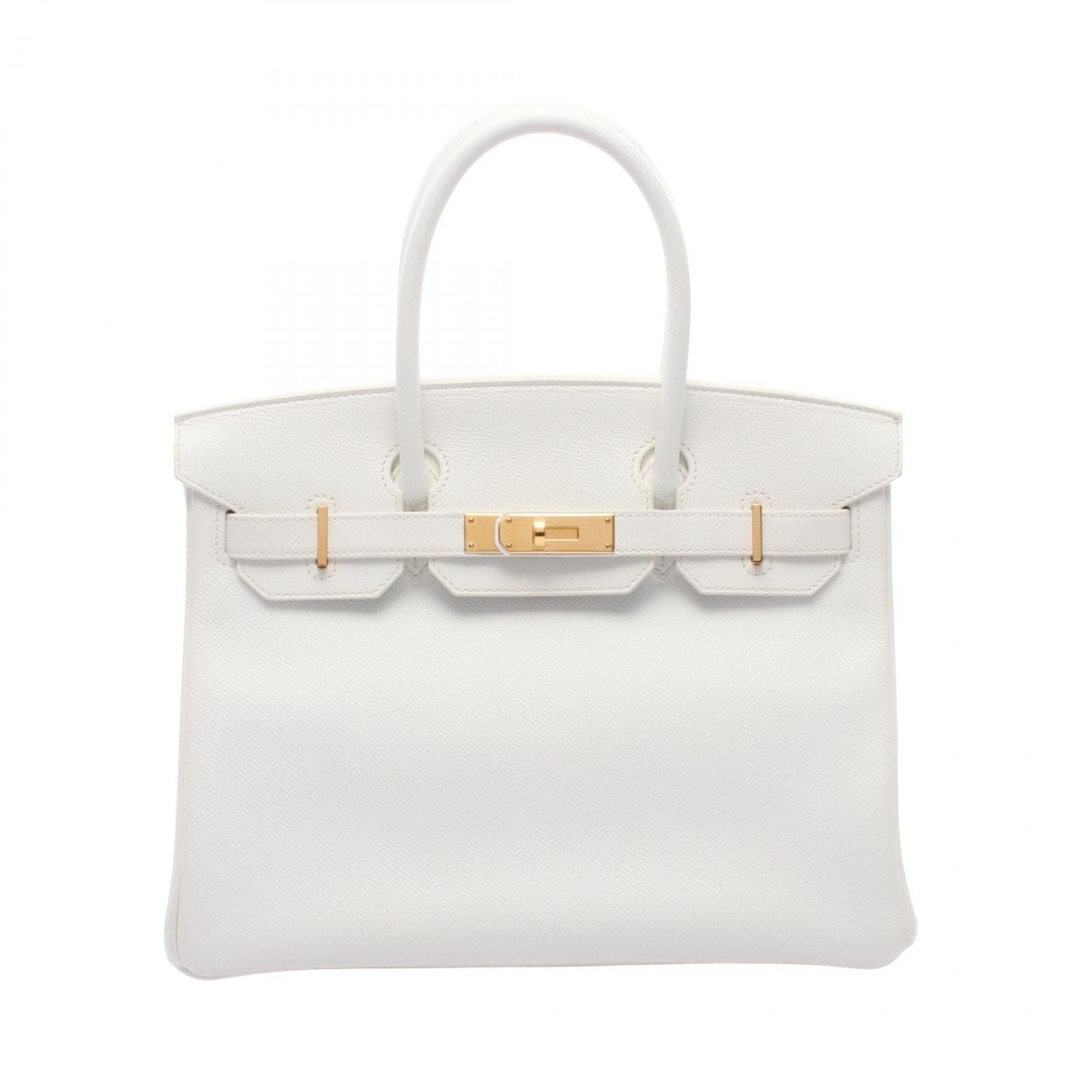 Hermes Handbag Birkin 30 White Leather Calf